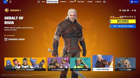 How to get Geralt skins in Fortnite, and Geralt of Rivia。